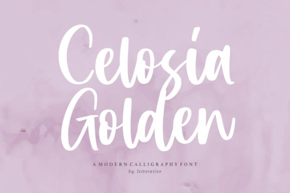 Celosia Golden: A Premium Script Handwritten Font for Branding