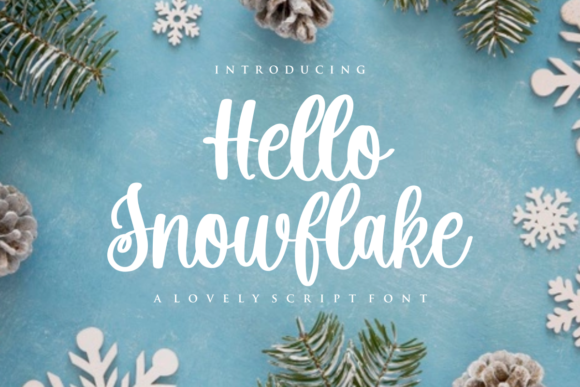 Hello Snowflake: Elegant Script Font for Crafters
