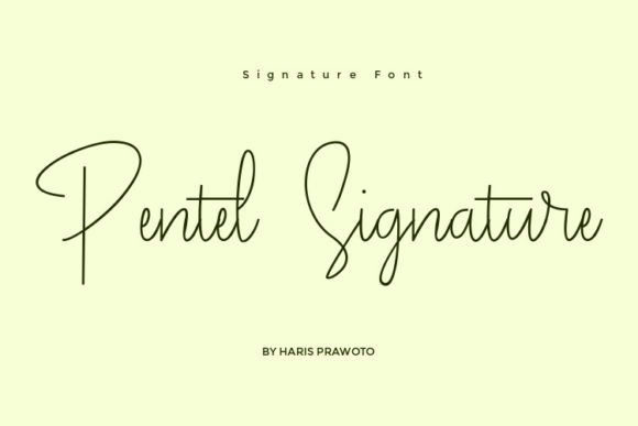Pentel Signature Font for Elegant Branding