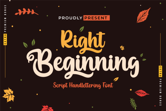 Right Beginning Font for Handmade Branding