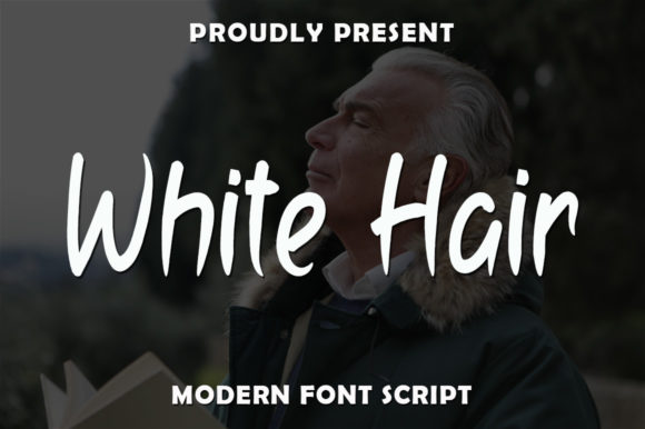 White Hair Font for Elegant Branding Projects